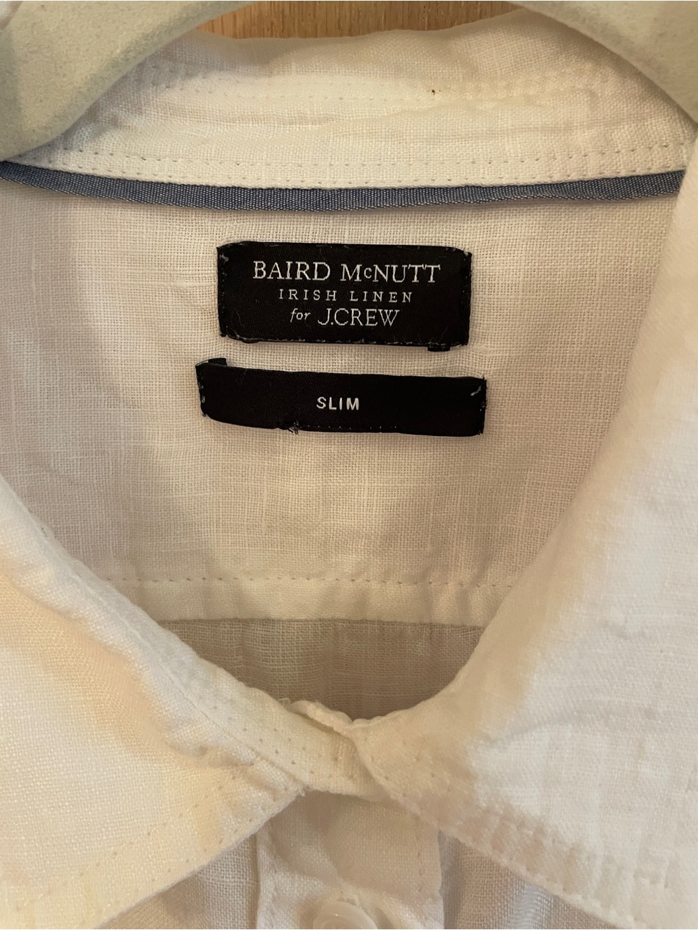 J. Crew Baird McNutt Irish Linen White Button-Down Shirt - Picture 4 of 9